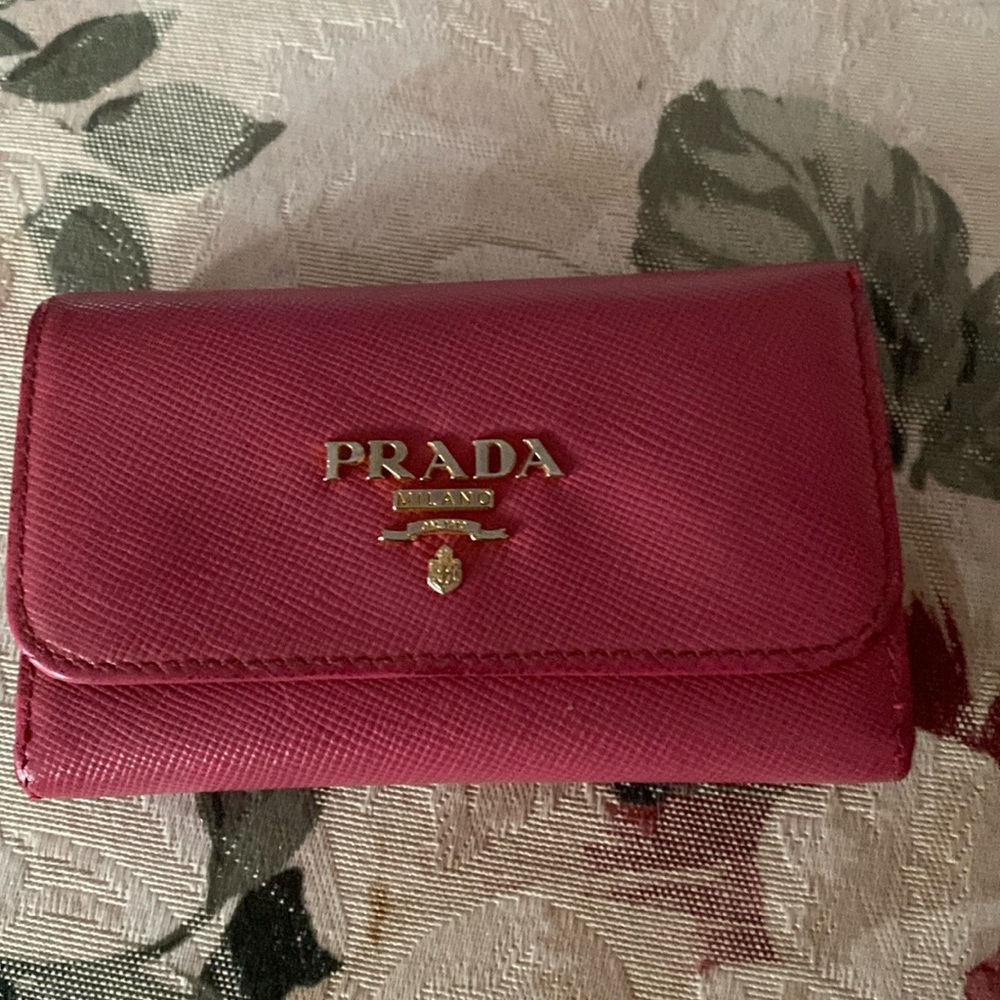 PRADA KEY CASE HOT PINK